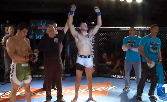 Jorge Valdez Wins Badbeat 7 BAMMA USA