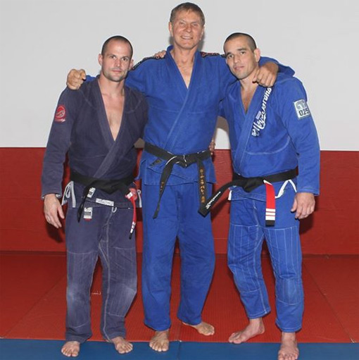 Dan McCown, Anthony Mantanona, and Glenn Heggstad, jiu-jitsu black belts